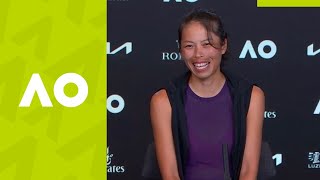 SuWei Hsieh quotIm proud of myself next timequot press conference QF  Australian Open 2021 [upl. by Nirel964]