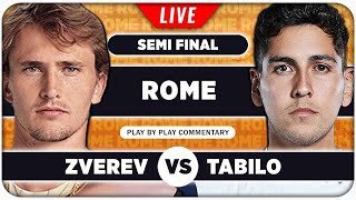 ZVEREV vs TABILO • ATP Rome 2024 SF • LIVE Tennis PlaybyPlay Stream [upl. by Elstan]