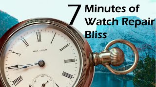 Blissful watch repair for 7 minutes  Waltham 1883 [upl. by Kimmel992]