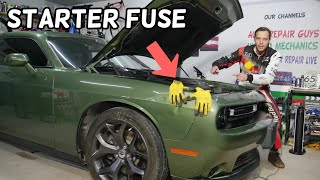 DODGE CHALLENGER ENGINE STARTER FUSE LOCATION REPLACEMENT [upl. by Broadbent187]