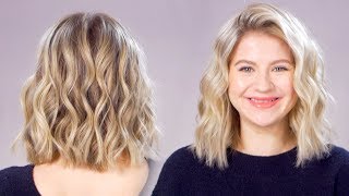 Updated Beachy Waves Short Hair Tutorial [upl. by Corwun608]