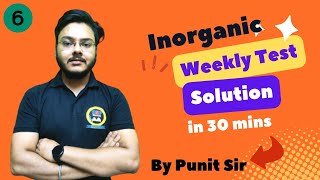 Weekly test of Inorganic Chemistry  BSP Pharmacy  Date 29102023 live with Punit Sir [upl. by Jeuz]