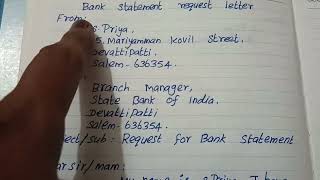 Bank statement request letter 🏦 English [upl. by Fiorenza775]