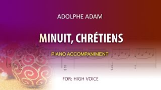 Minuit chrétiens  Karaoke piano  Adolphe Adam  High Voice [upl. by Notloc]