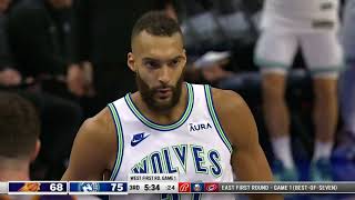 Rudy Gobert postup turnaround and1 bank shot jumper over Nurkic [upl. by Margarethe]