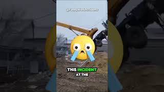 Construction Machine Takes Off And Somersaults On Construction Site [upl. by Nollid140]