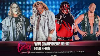 WWE 2K24 Capital Carnage Sting Vs Mankind Vs Kane Vs Stone Cold Steve Austin WWE Championship Mat [upl. by Liz]