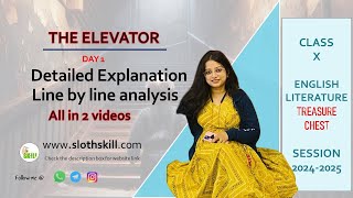 The Elevator class 10 ICSE Line by line Explanation in English  DAY 1  TREASURE CHEST [upl. by Foster]