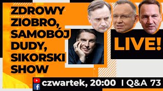 Zdrowy Ziobro samobój Dudy Sikorski show  Tomasz Lis LIVE 26092024 [upl. by Acisset643]