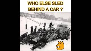 ✌️ CAR SLEDDING Who Else Sled Behind a Car [upl. by Riki]