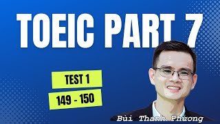 Giải đề TOEIC part 7 test 1 câu 149150 [upl. by Yllas]