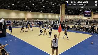 Game Point Volleyball  GP 14 Local Vidal vs LuMaDe 14 Blue FL 61324 [upl. by Nakre]