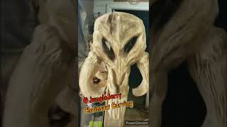 Chainsaw carved Mythosaur skull from The Mandalorian starwars [upl. by Kurth]