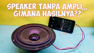 Mencoba Menghidupkan Speaker Tanpa Amplifier [upl. by Sevy]