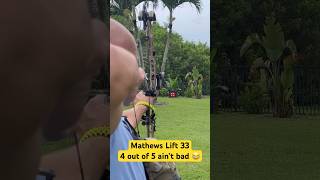 Mathews Lift backyard bow practice 4 out of 5 ain’t bad mathewsarchery archery bowhunting hunt [upl. by Hayden538]