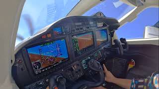 Cockpit views of a TBM 960 flight from Colorado Springs to San Jose [upl. by Landri]