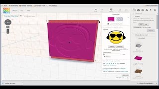 Tinkercad Import and Apply a JPG File [upl. by Yemane802]