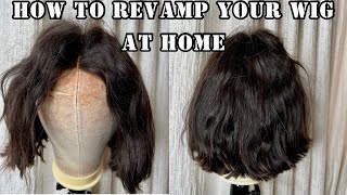 HOW TO REVAMP YOUR WIG AT HOME [upl. by Mallorie]