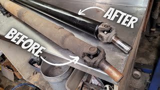 How To Easily Remove amp Install a DRIVESHAFT Square Body Chevy Build [upl. by Rhiana328]