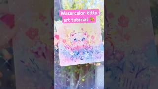 Cute Kitty Watercolor Painting Tutorial Step by Step [upl. by Nevai]