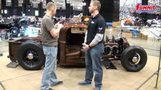 1939 Chevy Truck Bed quotThe Brass Monkeyquot Summit Racing Piston Powered Autorama 2016 [upl. by Seitz]