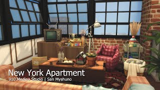 New York Apartment 🌆  910 Medina Studio  The Sims 4 Stop Motion Build  No CC [upl. by Anyalram]