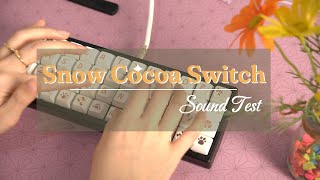 Kailh Snow Cocoa switch  Sound Test witch Tumbler40 keyboard soundtest keyboard [upl. by Gregory]