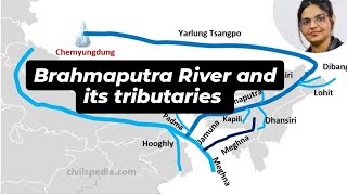 Brahmaputra River and its tributaries  Learn with Siya Rathee [upl. by Dane]