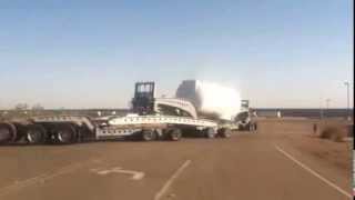 Cozad Trailers 16Tire Super 13Axle Turning [upl. by Nidak]