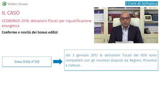 Ecobonus 2018 detrazioni fiscali per riqualificazione energetica  Caso [upl. by Aileme]