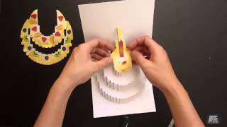 Birthday Cake Kirigami Pop Up Card Tutorial  Free Pattern  YouTubemp4 [upl. by Raine]