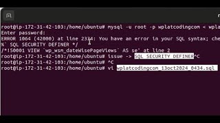 How to solve error importing sql file  You have an error in your SQL syntax SQL SECURITY DEFINER [upl. by Els]