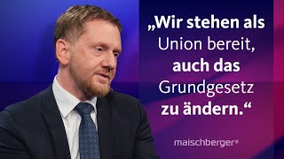 quotTäter abschieben auch nach Afghanistanquot – Michael Kretschmer CDU im Gespräch  maischberger [upl. by Iiette]