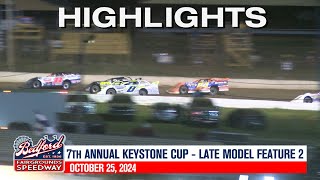 HIGHLIGHTS  Bedford Speedway  Late Model Feature 2  24 Keystone Cup [upl. by Crisey671]