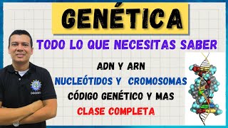 GENETICA CROMOSOMAS ADN Y ARN CODIGO GENETICO NUCLEOTIDOS MUTACIONES BASES NITROGENADAS [upl. by Yesnikcm]