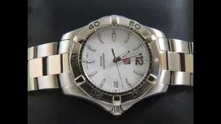 TAG Heuer Aquaracer Man Stainless steel with a white dial WAF1111BA0801 [upl. by Berri]