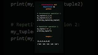 Concatenation and Repetition in python coding programminglanguage codinglover [upl. by Nealey]