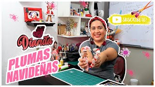 Plumas Navideñas l pasta flexible l dianita martinez [upl. by Ernie]