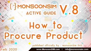 MonsoonSIM V8  Procure Product for retail [upl. by Ynattyrb]