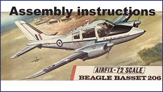 BEAGLE BASSET 206 AIRFIX ASSEMBLY INSTRUCTIONS [upl. by Oicul]