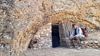 Transforming an old cave into a cozy and comfortable shelter complete with fireplace and chimney [upl. by Mak]