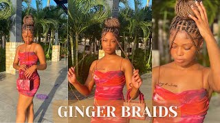 GINGER COLOR BRAIDS custom color blend perfect for the fall [upl. by Cherlyn]