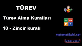 Türev Alma Kuralları Konu Anlatımı 10  Zincir Kuralı [upl. by Herve]