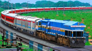 Train High Speed Crossing in Railway Gate  BUMPY RAILROAD  Train Simulator  Railwork  NTG GAMING [upl. by Xantha]