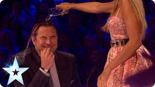 David gets a soaking from Alesha on BGMT  Britains Got More Talent 2014 [upl. by Kylah926]