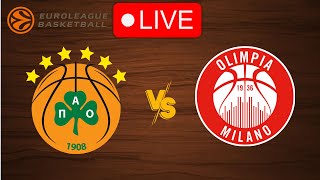 🔴 Live Panathinaikos vs Milano  EuroLeague 20232024  Live Play by Play Scoreboard [upl. by Bloem]