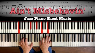 Aint Misbehavin  Jazz Piano Sheet Music [upl. by Urania]