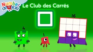 Carré Club 🟩 Dessins animés mathématiques pour enfants  123  Numberblocks en français [upl. by Winnie]