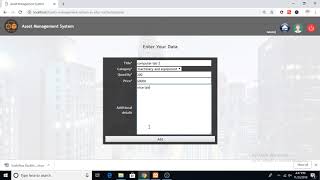 Asset management system php project [upl. by Aicinad]