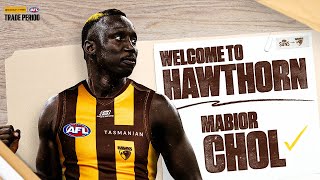 Mabior Chol Lands At Hawthorn [upl. by Mechling]